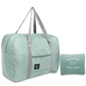 Sac de voyage pliable vert d'eau