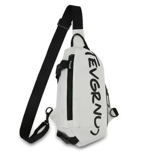 Sac Bandoulière Poitrine Tendance en Nylon – Sac de Sport Décontracté Unisexe